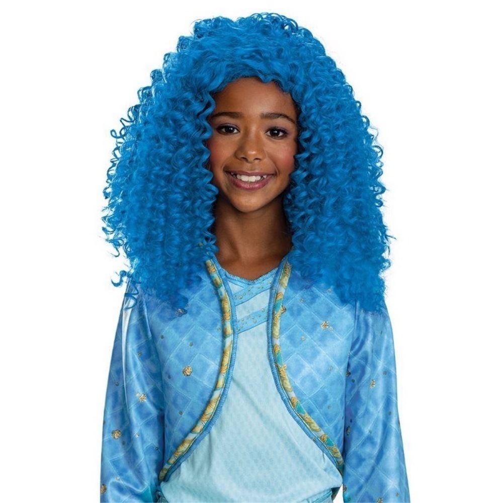 NWT Disney Descendants Chloe Charming Blue Wig Halloween Costume Accessory